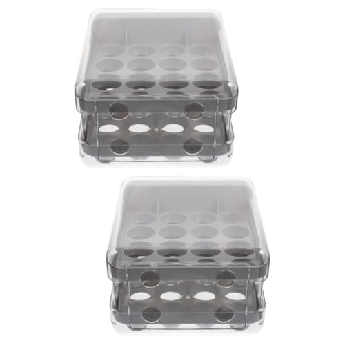 Angoily 2St Aufbewahrungsbox für Eier Kühlschränke Eierschublade für Eier Aufbewahrungsbox Eierhalter Schubladen aus Kunststoff Eierschublade aus Kunststoff tragbar von Angoily