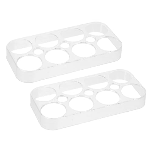 Angoily 2St Eierregal -Eierhalter-Fach Behälter für Eierbehälter Eierhalter egg holder for refrigerator Kühlschränke Tabletts Aufbewahrungsbehälter für Eier Ei Fall von Angoily