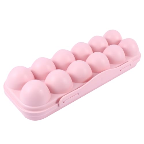 Angoily 2St Eierverschlussbehälter protect Kühlschrank aufbewahrungsbox für eiertablett Eierablage Schubladenfach Essenstablett Eierlocher Teufel Container schärfer Aufbewahrungskiste Rosa von Angoily