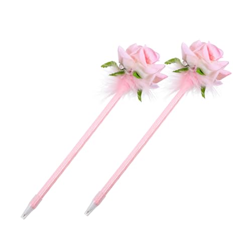 Angoily 2Stücke Kreative Blumen Kugelschreiber Mit Rosendesign Delicate Schreibutensilien Für Schule Und Büro Tintenstifte Sanftem Für Besondere von Angoily