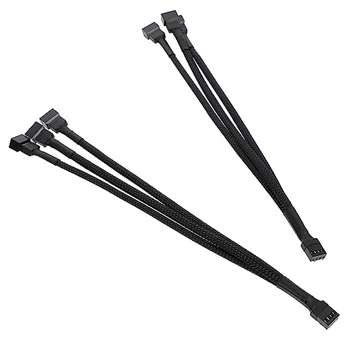 Angoily 2Stücke Pin Pwm Lüfter Splitterkabel zu Adapter für CPU Lüfter Konzipiert zur Temperatur Geschwindigkeitskontrolle Kompatibel mit Atx Gehäusen Computertaschen von Angoily