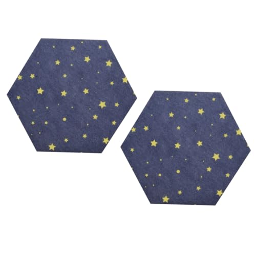 Angoily 2Stücke Sechseck Filz Wandboard Selbstklebend DIY Dekoration Blauer Langlebig für Zuhause und Büro Angoily 2Stücke Sechseck Filz Wandboard Selbstklebend DIY Dekoration Blauer Langlebig für Zuhause und Büro von Angoily