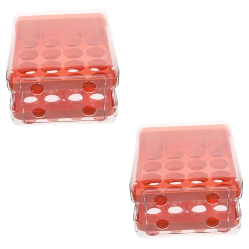 Angoily 2st Aufbewahrungsbox Für Eier Zubehör Holzknotendekor Durchsichtige Kunststoffbehälter Verschleißfeste Eierschale -ei Aufbewahrungskiste Schublade Plastik Pp von Angoily