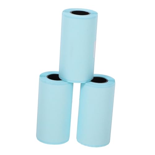 Angoily 3 Rollen Thermoaufkleber mehrfarbig ziehen um thermisches Etikett Thermodrucketikett Thermodrucker Thermodruckaufkleber Etiketten aus Druckerpapier Hitzeempfindliche Aufkleber von Angoily