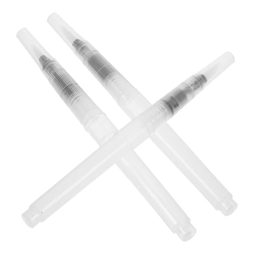 Angoily 3 Stück Aquarellstift wiederverwendbarer Malpinsel Nachfüllbarer Aquarellpinsel aquarellfarben stifte wassermalstifte brush set aquarellkunstpinsel Gouache zum Zeichnen pp Weiß von Angoily