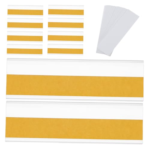 Angoily 30 Sätze Etikettenhalter bücherregal aufkleber Flexibles Beschriften Das Etikett Platzsparendes Design für Regale Klebetaschen für Etiketten selbstklebende Taschen PVC Transparent von Angoily