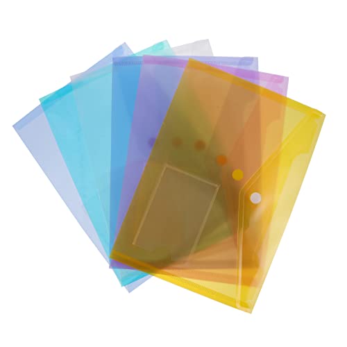 Angoily 30 Stück transparente Aktentasche aufbewahrungssack storage pockets büroartikel Ordner Schreibwaren briefumschläge transparenter Aktenhalter Dokumentenumschlag-Organizer pp Weiß von Angoily