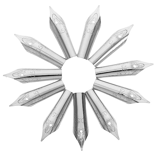 Angoily 30-teiliges Set Füllfederhalterfeder Matrose Tintenstiftspitzen Ersatz Kunst Bußgeld Füller Kalligraphie-flex Dip-stifte Schreibwaren Für Studenten Federn Für Stifte Silver Stahl von Angoily