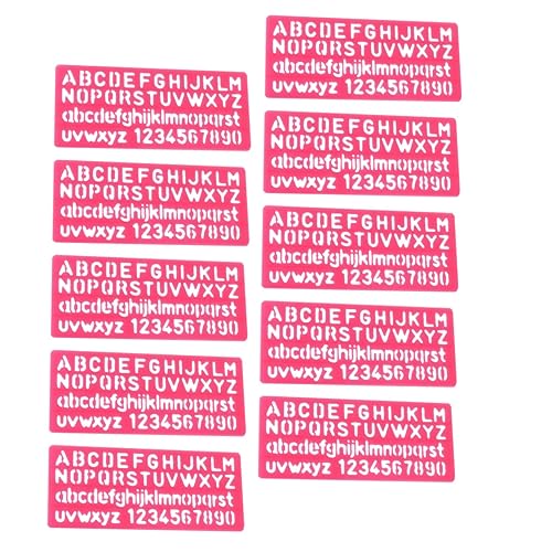 Angoily 32 Stück Malschablonen aus Kunststoff schriftzug plastiktisch Schreibvorlage the craft plastikenten digital Malvorlage Zeichnen von Alphabetschablonen Schablone malen DIY-Vorlagen von Angoily