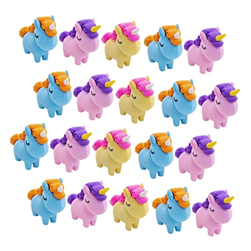 Angoily 36 Stück Cartoon Einhorn Eraser Spaß Radiergummis Party radiergummis spaß Radiergummis für entzückende Mini-Radierer Radiergummi für Schreibwaren von Angoily