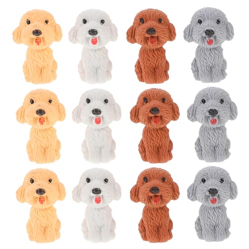 Angoily 36 Stück Welpe Radiergummi Hund Radiergummis Haustier Plüsch deko Puzzlematte Mini-Radierer Cartoon-Bleistift-Radierer von Angoily