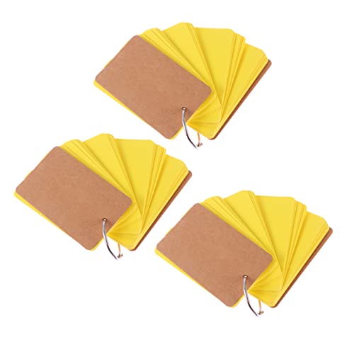 Angoily 3Stücke Notizblock Aus Gelbe Karteikarten Mit Ringbindung Für Schule Und Büro Kreative Memo Pads Für Notizen Und Lesezeichen Schreibwaren von Angoily