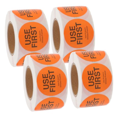 Angoily 4 Rollen Inventarkontroll-Tags auflösbare Lebensmitteletiketten Aufkleber zur Bestandskontrolle Verwenden Sie zuerst abnehmbare Etiketten Etikettenaufkleber für die Küche Orange Angoily 4 Rollen Inventarkontroll-Tags auflösbare Lebensmitteletiketten Aufkleber zur Bestandskontrolle Verwenden Sie zuerst abnehmbare Etiketten Etikettenaufkleber für die Küche Orange von Angoily