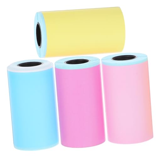 Angoily 4 Rollen Thermopapier Fotopapier Etikettenpapier Selbstklebendes Papier Fotofarbaufkleber Aufkleberpapier Thermoetikettenaufkleber Selbstklebende Etiketten Name Mini von Angoily