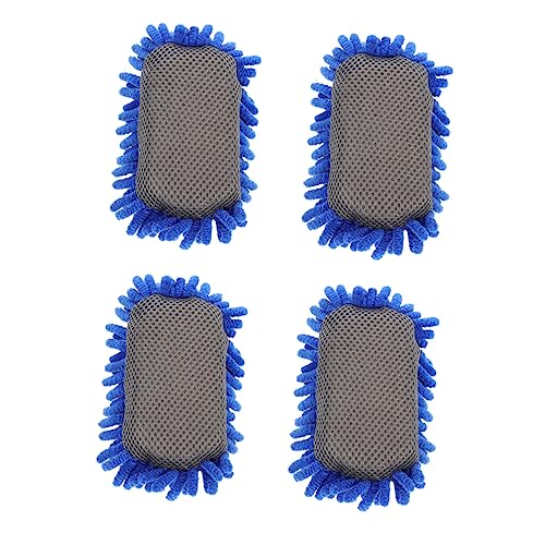 Angoily 4 Stück Radiergummi glasreiniger Weißer Brettreiniger Eraser des Kindervorstands trocken abwischbarer Reiniger Whiteboard-Trockenlöscher Tafelwischer Chenille von Angoily