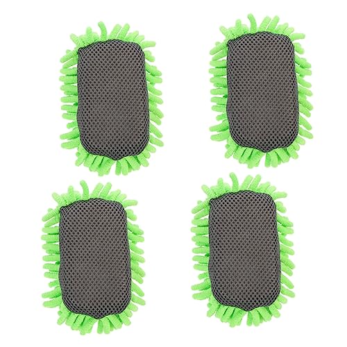 Angoily 4 Stück Radiergummi glasreiniger abwaschbarer Tafelwischer aus Glas Brettwischer Whiteboard-Radierer aus Mikrofaser Schulbedarf Tafelreiniger Chenille Light Green von Angoily