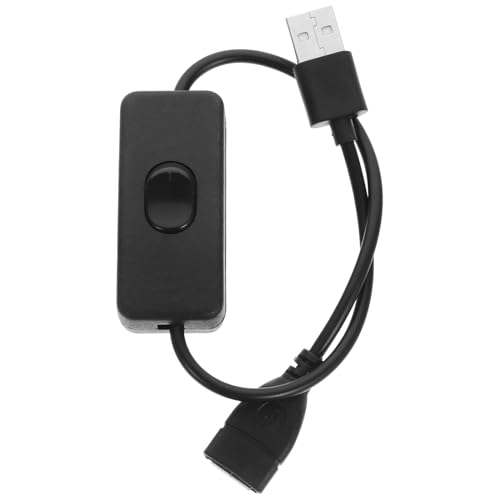 Angoily Wippe 4 Schalterkabel Für Schreibtischlampen Auto Drahtloses Ladegerät Aus Verlängerungskabel USB-c-ladegerät Batteriebetriebene Led-leuchten Multi Einziehbar Kupfer Black von Angoily