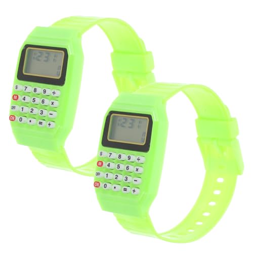 Angoily 4 Stück Taschenrechner Armbanduhr kinderuhren Armbanduhr Kinder Taschenrechner-Armbanduhr multifunktionale Kinderuhr Männergeschenke zum Geburtstag Taschenrechner für Kinder von Angoily