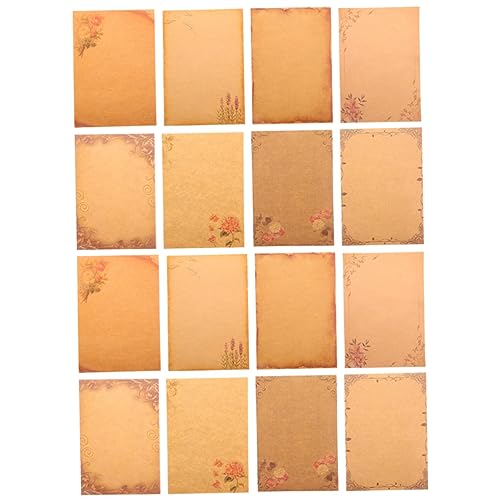 Angoily 40 Blatt Kraftpapier Alt Schreibwaren Vintage Briefpapier Schreiben Vintage - Briefpapier Vintage Dekoratives Briefpapier Pergament Retro Briefpapier Antikes Briefpapier von Angoily