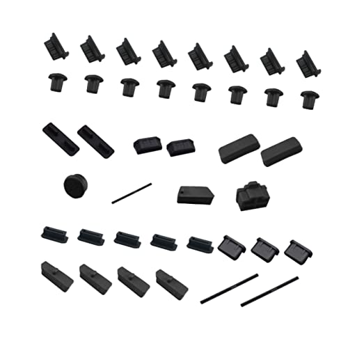 Angoily 40St Motherboard-Staubschutz tatsächl Stuck Port-Stopper Staubstopfen mit Karabinerverschlüssen Hauptplatine Computer-Motherboards Anti-Staub-Abdeckung Staubschutzhülle aus Silikon von Angoily