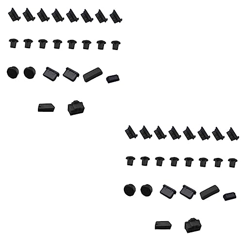 Angoily 48 STK Motherboard-staubschutz Anti-Abdeckung Computerschutz Stopper Beschützer De Cargador De Staubstopfen Mit Karabinerverschlüssen Rj45 Stecker Kieselgel Weiches Gummi von Angoily