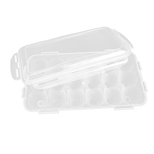 Angoily 4Er-Box Eierspender aufbwahrungsbox bewahrungsbox To-Go-Behälter Kunststoff Lebensmittelspender Essenstablett Multi-Grid-Eierkasten Tragbarer Eierkarton Lagerung von Angoily
