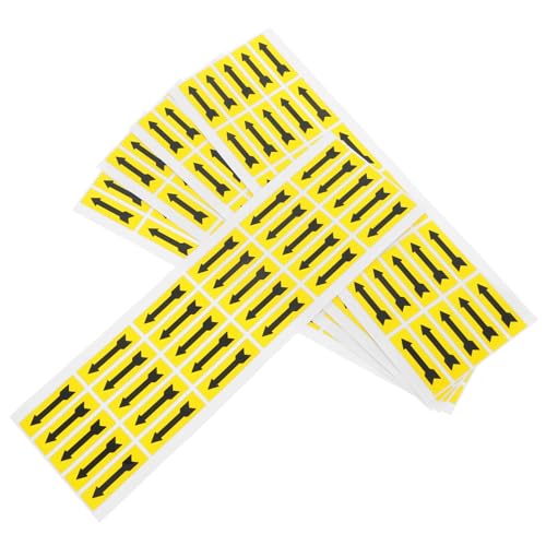 Angoily 5 Blätter -Aufkleber kleine Pfeilaufkleber gerichtet farbig Hinweisaufkleber Industrie Aufkleber Peel-Label-Aufkleber Warnaufkleber Pfeilzeichen selbstklebendes Papier Yellow von Angoily