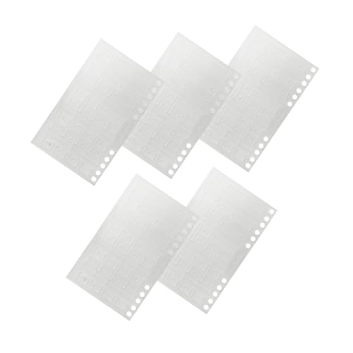 Angoily 5 Blatt Loseblatt Aufkleber Tabs Abnehmbar Scrapbooking Ordner Lesezeichen Bibliothek Klebrige Leseseitenmarkierungen Buchanmerkungs Set Buchseitenmarkierungen Tab von Angoily