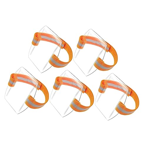 Angoily 5 Stück Armabzeichenhalter id card holder id holder Polyester-Ausweishalter Inhaber eines Arbeitsausweises Ärmel Zubehör Abzeichenanzeigenhülsen Hausarm-Ausweishalter PVC Orange von Angoily