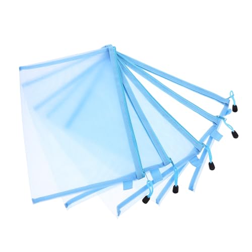 Angoily 5 Stück Aufbewahrungstasche Schreibwaren Dokumententaschen Mit Reißverschluss Tasche Für Dokumentenmappen Aufbewahrungstasche Für Dokumente Zipper -dokumente Beutel Blau Nylon Angoily 5 Stück Aufbewahrungstasche Schreibwaren Dokumententaschen Mit Reißverschluss Tasche Für Dokumentenmappen Aufbewahrungstasche Für Dokumente Zipper -dokumente Beutel Blau Nylon von Angoily