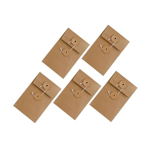 Angoily 5 Stück Datenspeichertasche Vintage Hochzeitsumschläge Begrüßungskartenumschläge Umschläge Im Vintage-stil Großformatige Kraftumschläge Ordner Für Aktenumschläge Brown Kraftpapier von Angoily