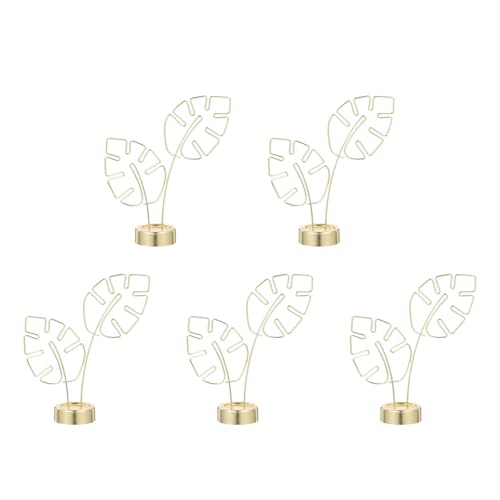 Angoily 5 Stück Foto-Clip-Ständer In Schildkrötenblattform Bilderhalter Hochzeitstisch Namenskartenhalter Nachrichtenkarten-Display Memohalter Für Schreibtisch Homeoffice Party von Angoily