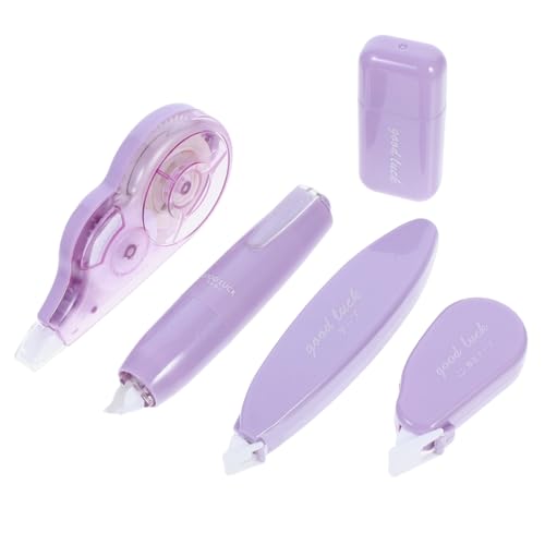 Angoily 5 Stück Korrekturgürtelanzug Schulbriefpapier Süßes Korrekturband Klebebandstifte Zum Handwerk Journal White Out Tape Notieren Sie Das Weiße Klebeband Bandrolle Violett Plastik von Angoily