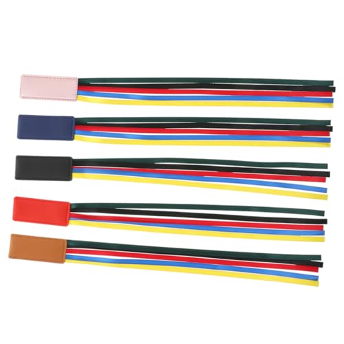 Angoily 5 Stück Lesezeichen aus Leder empfindlich Buchseitenmarkierung zum Lesen Buchband klein Lesezeichenband bookmarks book marks Etikett Band-Lesezeichen lesen Band-Buchmarker Schleife von Angoily