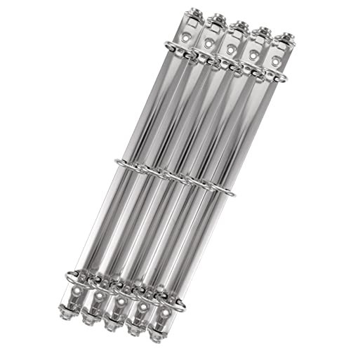 Angoily 5 Stück Mappe Notizbuch Segmentierter Binder Ring Zubehör Für Büroordner Notebook -ordner Lose Blattbindemittel Schlanker Ordner Planerordner Bürozubehör Silver Weißnickel von Angoily