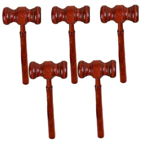 Angoily 5 Stück Richterhammer aus Holz Freimaurer Und Richter Hammergericht Hammerstütze Spielzeughammer podestleiter bastelzeug holzspielzeug Hammer zu versteigern Hammer-Zubehör hölzern von Angoily