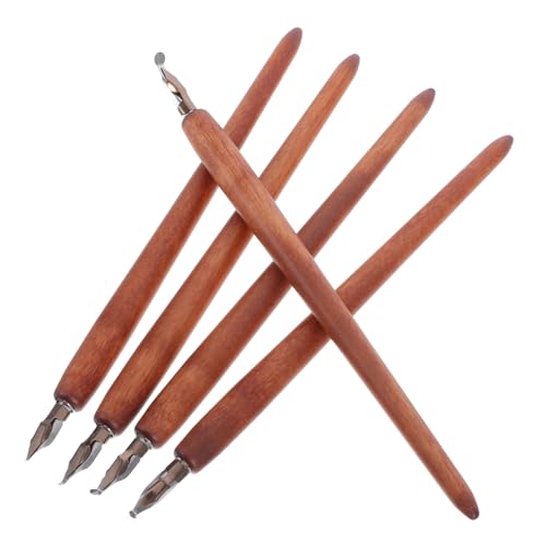 Angoily 5 Teiliges Set Mit Stift Zeichnung Dekoration Kalligraphie Kits Für Anfänger Handgeschnitzte Stempel Braunes Holz von Angoily
