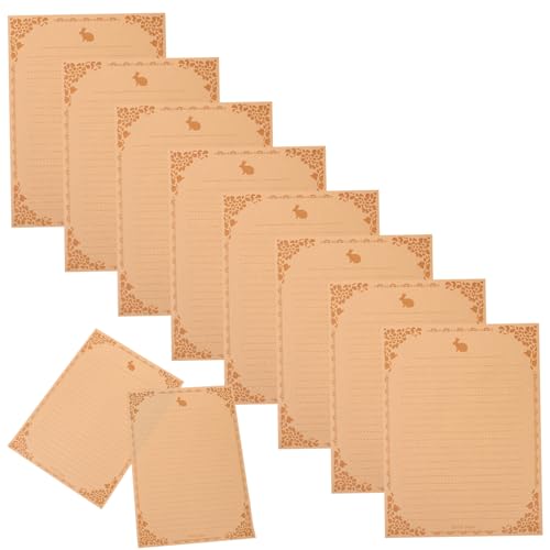 Angoily 50Blätter Vintage Briefpapier mit Dekoratives Schreibpapier im Retro Stil Liniertes Kraftpapier für Persönliche Nachrichten und Einladungen Charmantes Design für Kreative Angoily 50Blätter Vintage Briefpapier mit Dekoratives Schreibpapier im Retro Stil Liniertes Kraftpapier für Persönliche Nachrichten und Einladungen Charmantes Design für Kreative von Angoily