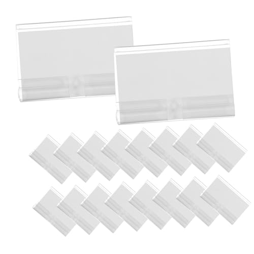 Angoily 50Er Set Transparenter Haken Etikettenhalter Preiskarte Acryl Namensschild Regal Papierpreisetikettenhalter Clip On Etiketten Einzelhandelspreisschilder Preisschilder Für von Angoily
