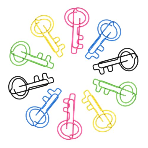 Angoily 50Stücke Schlüsselform Büroklammern Metallpapierclips für Dokumentenorganisation Kreative und Praktische Bürobedarf für Schule Büro und Zuhause Dekorative Klammern Angoily 50Stücke Schlüsselform Büroklammern Metallpapierclips für Dokumentenorganisation Kreative und Praktische Bürobedarf für Schule Büro und Zuhause Dekorative Klammern von Angoily