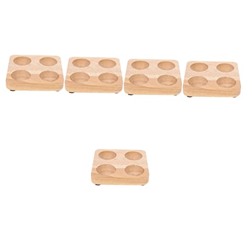 Angoily 5st Aufbewahrungsbox Für Eier Hühnerstall Eierschale Aufbewahrungsbasis Für Eier Eierregal Aus Holz Eierbehälter Für Eier Aus Holz Huhn Platte Massivholz Kautschukholz von Angoily