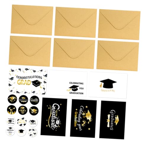 Angoily 6 Blätter Bachelor -Hut -Einladungsbrief Angebot der Abschlussfeier dekorative Abschlusskarten für die Jahreszeiten Graduierungselementkarten Partykarten Wünsche Karten Papier Angoily 6 Blätter Bachelor -Hut -Einladungsbrief Angebot der Abschlussfeier dekorative Abschlusskarten für die Jahreszeiten Graduierungselementkarten Partykarten Wünsche Karten Papier von Angoily