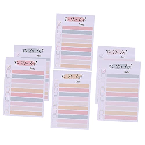 Angoily 6 Regenbogen- -notizen Schulbedarf Hochschule Farbhinweis Nützlicher Memo-sticker Schulmaterial Für Klein Aufkleber Für Notizblöcke Zurück Zu Schulmaterial Bunt Papier von Angoily