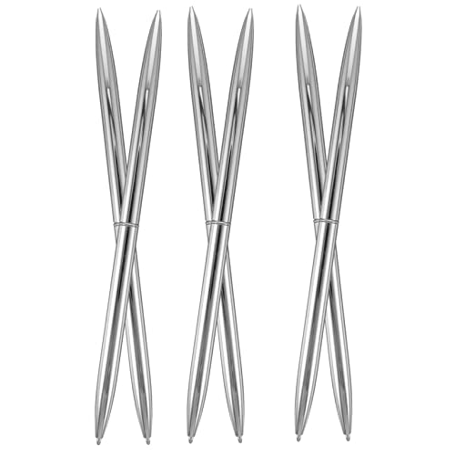 Angoily 6 Stück Kugelschreiber Aus Metall Kugelschreiber Für Schreibwaren Metallisch Mehrfarbiger Stift Bunte Stifte Dicke Stifte Dekorativ Großer Stift Blau Wieder Auffüllbar Mit Silver von Angoily
