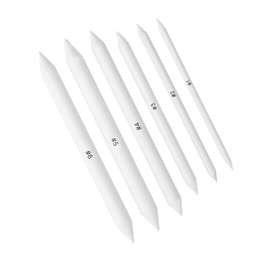 Angoily 6 Stück Skizzenpapier Radiergummi bleistifte Skizzieren von Vorräten kleine Whiteboard-Radiergummis Bleistift-Radiergummi-Oberteile Ölstifte Mischstäbe zum Zeichnen Weiß von Angoily