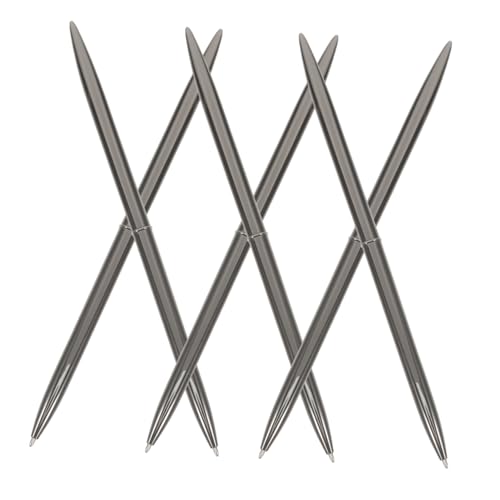 Angoily 6 Stücke Kugelschreiber Groß Metall Stifte Kugelschreiber Dunkelgrau Metall von Angoily
