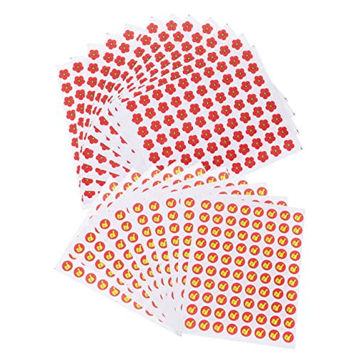 Angoily 60 Blatt Belohnungsaufkleber Aufkleber für Scrapbooking Party Schule Mini-Aufkleber Vinyl belohnung school supplies Aufkleber anregen Aufkleber für Klassenzimmer Papier rot von Angoily