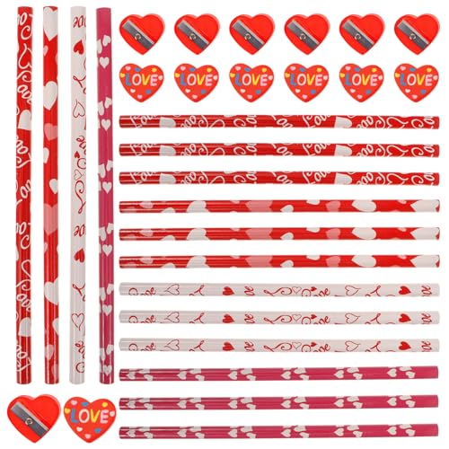 Angoily 60 Stück Valentinstags -Bleistift -Set Urlaubsradiergummis für Schreibwaren geformt Rosa Valentinstag Stationery Klassenzimmer Valentinsbriefpapier hölzern Angoily 60 Stück Valentinstags -Bleistift -Set Urlaubsradiergummis für Schreibwaren geformt Rosa Valentinstag Stationery Klassenzimmer Valentinsbriefpapier hölzern von Angoily