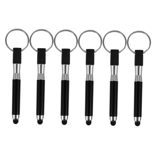Angoily 6Stücke Schlüsselanhänger Touch Pen Kapazitiver Stylus für Tablets Smartphones Hohe Empfindlichkeit Präzise Navigation Langlebige Kompatibel mit Verschiedenen von Angoily
