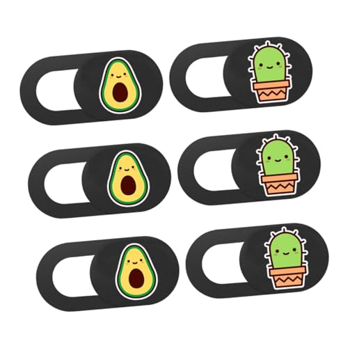 Angoily 6Stücke Teilige Webcam Abdeckung Für Laptop Tablet Peeping Schutz Mit Schiebbarem Niedliches Avocado Design Datenschutz Für Ihre von Angoily